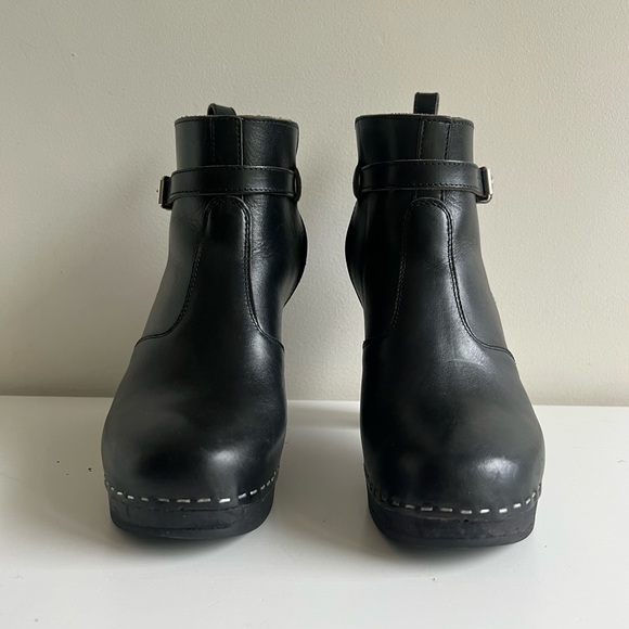 Swedish Hasbeens Women's 465 Black Ankle Boot 38/8 - Picture 6 of 7